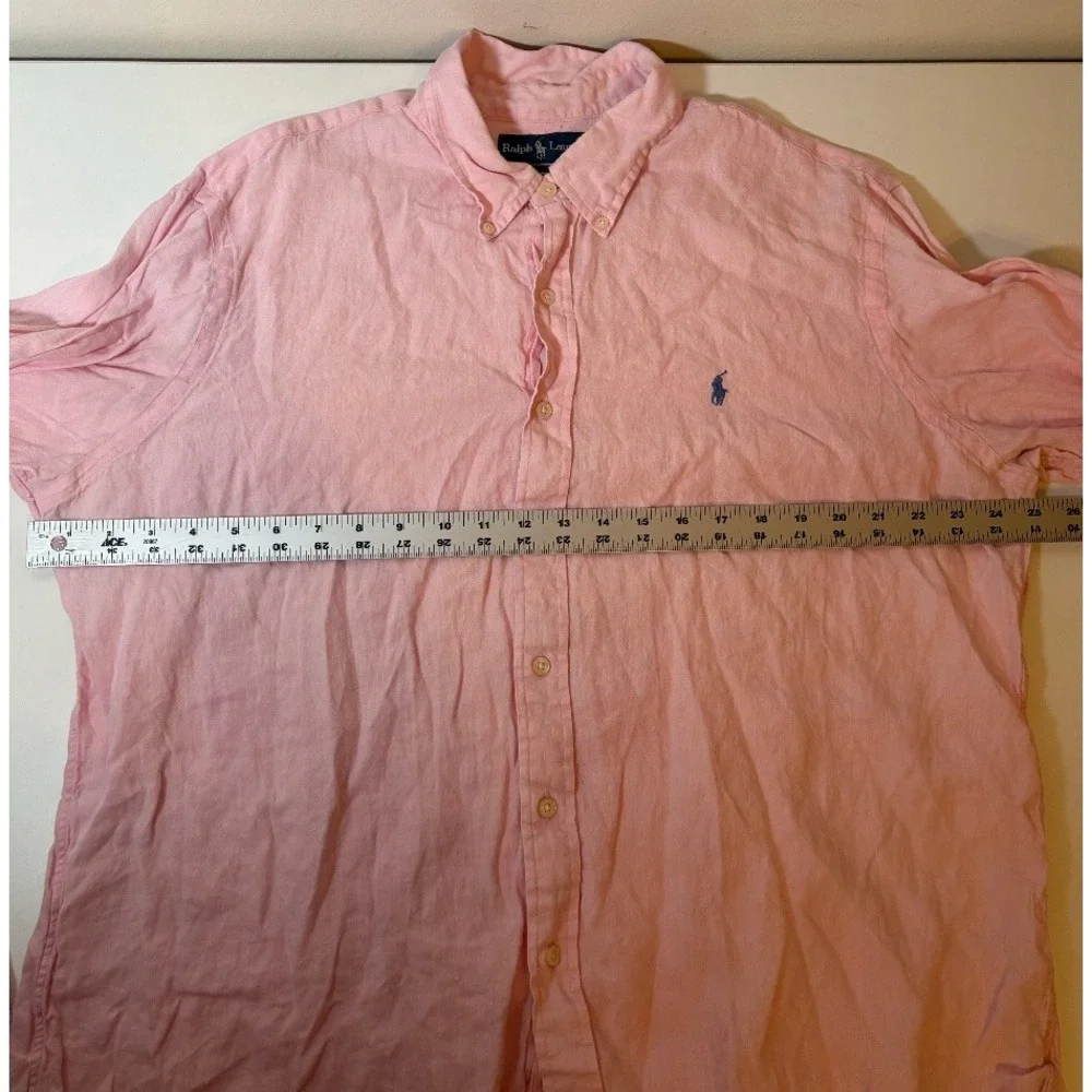 Polo Ralph Lauren Custom Fit 100% Linen Button Down Shirt | 2XL